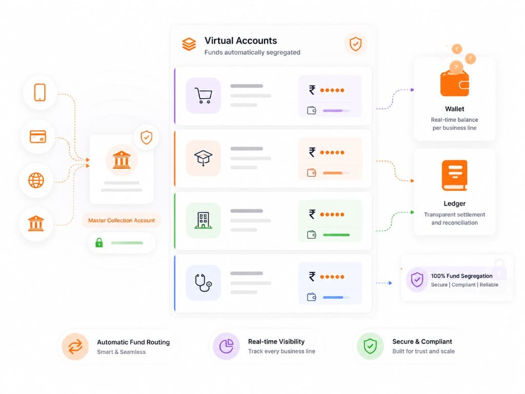 Multi virtual accounts dashboard